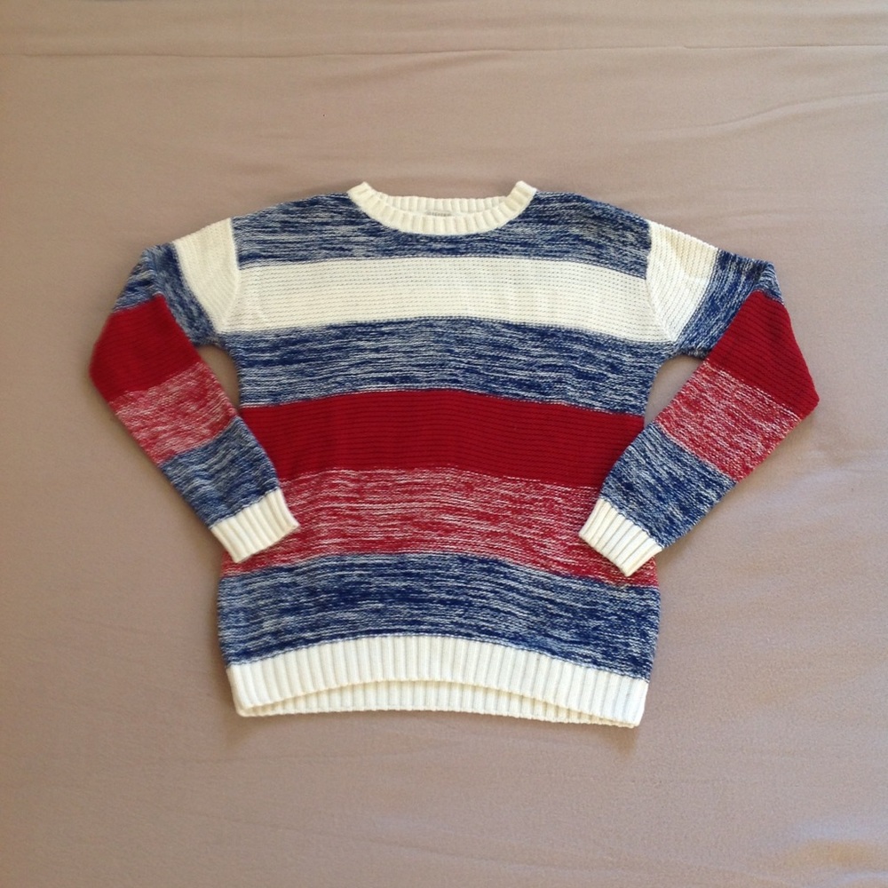 Forever 21 Solid Stripe Knit Sweater